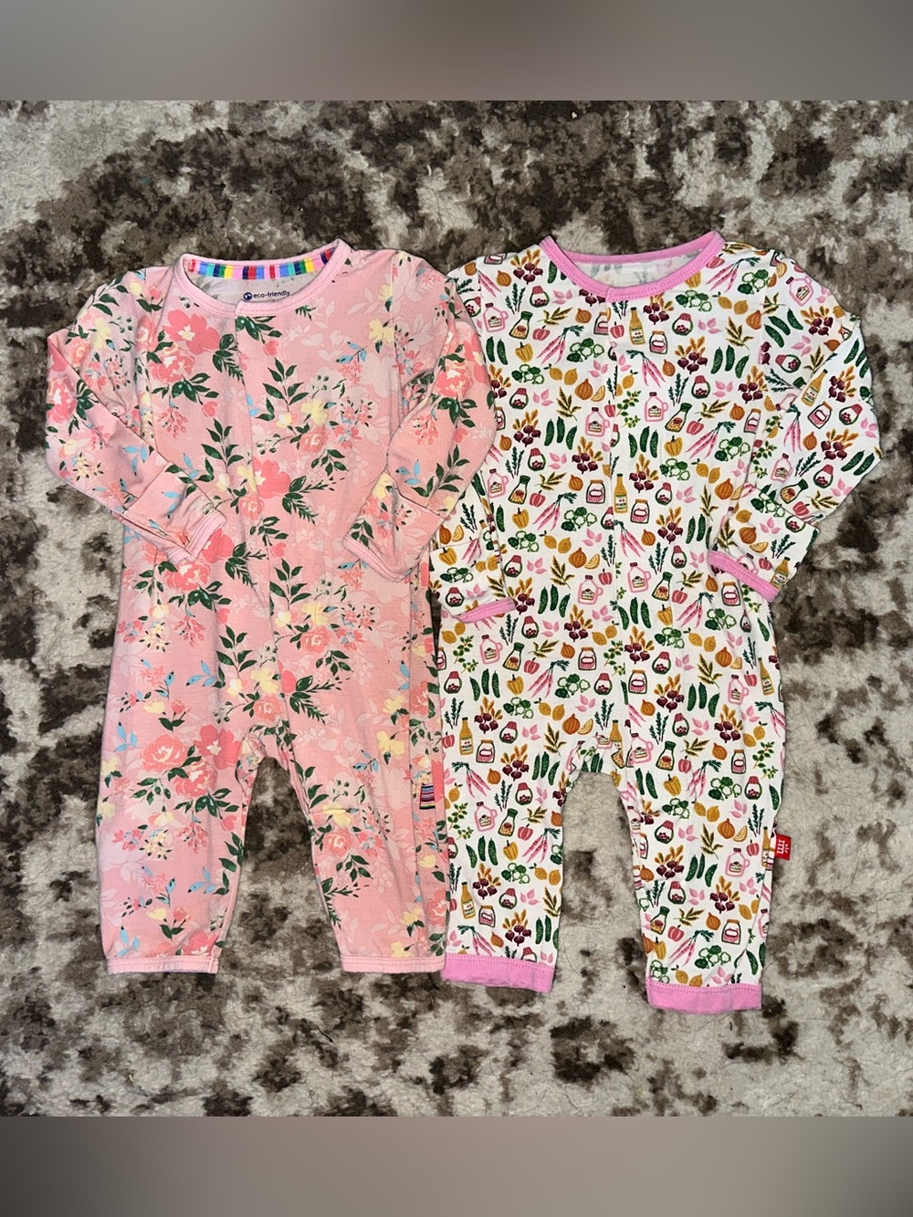 Magnetic Me Pink Floral & Cream Garden-Print Kids One-Piece Set